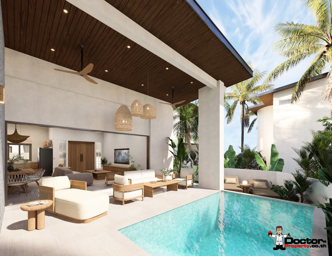 Modern Tropical 2-3 Bedroom Pool Villa in Lamai, Koh Samui – For Sale