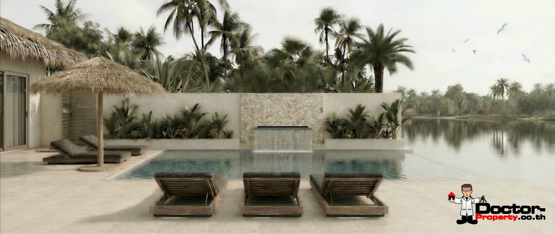 3 Bedroom Pool Villa with Lakeside in Chaweng, Koh Samui – For Sale