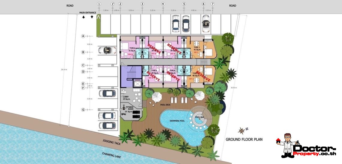 1-2 Bedroom Condominium with Lakeside in Chaweng, Koh Samui – For Sale
