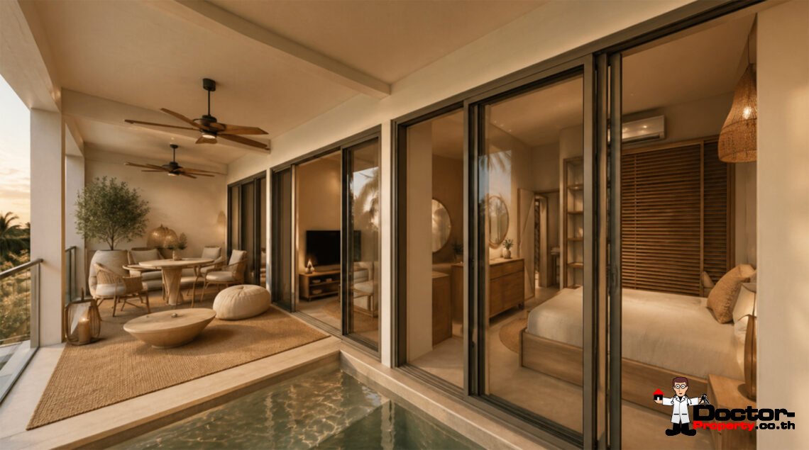 2 Bedroom Apartment with Sea View in Na Mueang, Koh Samui – For Sale