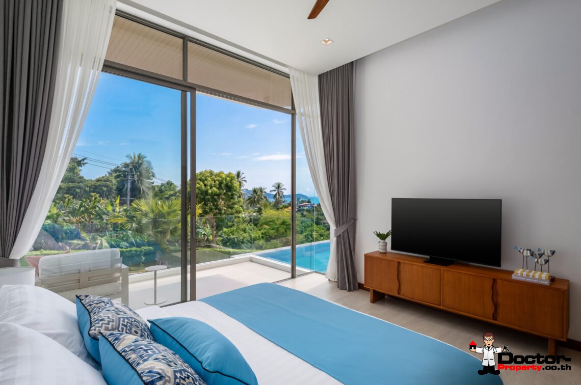 Luxury 3-4 Bedroom Private Pool Villa with Sea View in Chaweng Noi, Koh Samui – For Sale