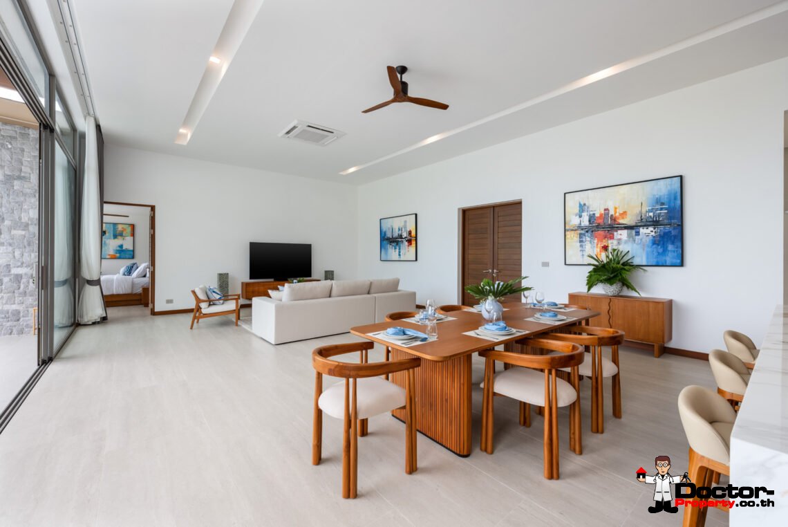 Luxury 3-4 Bedroom Private Pool Villa with Sea View in Chaweng Noi, Koh Samui – For Sale