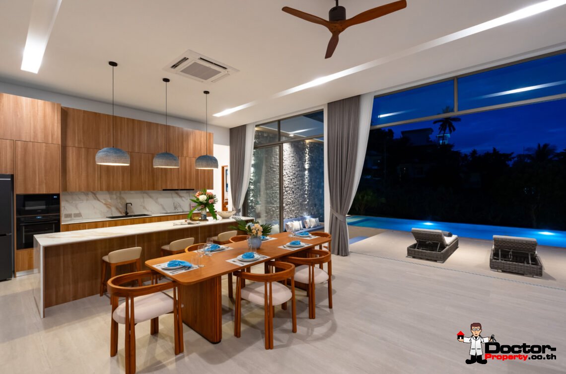 Luxury 3-4 Bedroom Private Pool Villa with Sea View in Chaweng Noi, Koh Samui – For Sale
