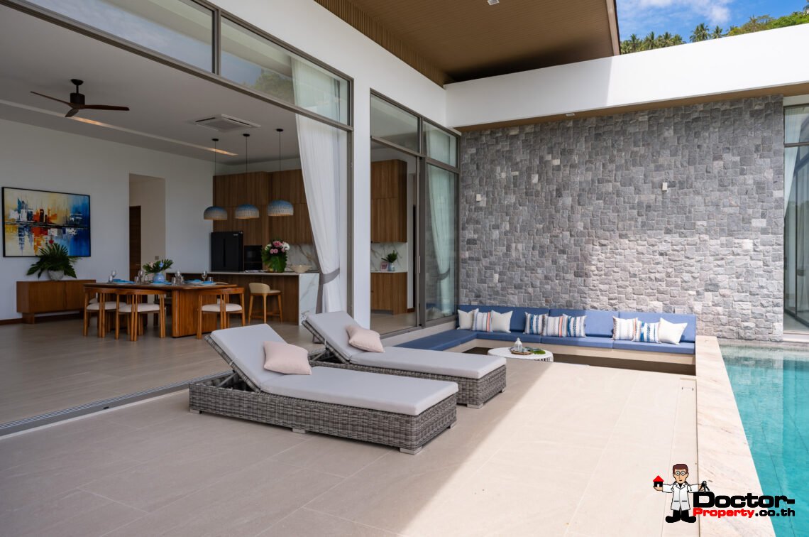 Luxury 3-4 Bedroom Private Pool Villa with Sea View in Chaweng Noi, Koh Samui – For Sale