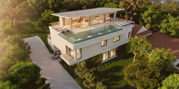 Spacious Luxurious 7 Bedroom Pool Villa with Sea View in Bang Rak, Koh Samui – For Sale