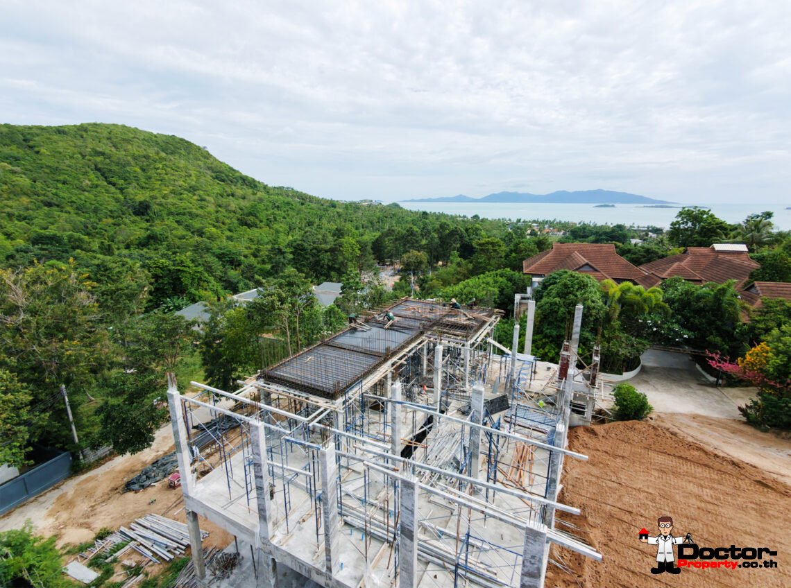 Spacious Luxurious 7 Bedroom Pool Villa with Sea View in Bang Rak, Koh Samui – For Sale