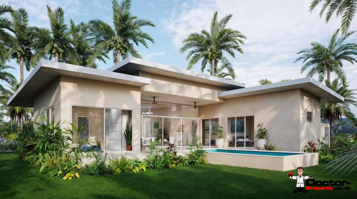 Tropical 3 Bedroom Pool Villa in Bo Phut, Koh Samui – For Sale