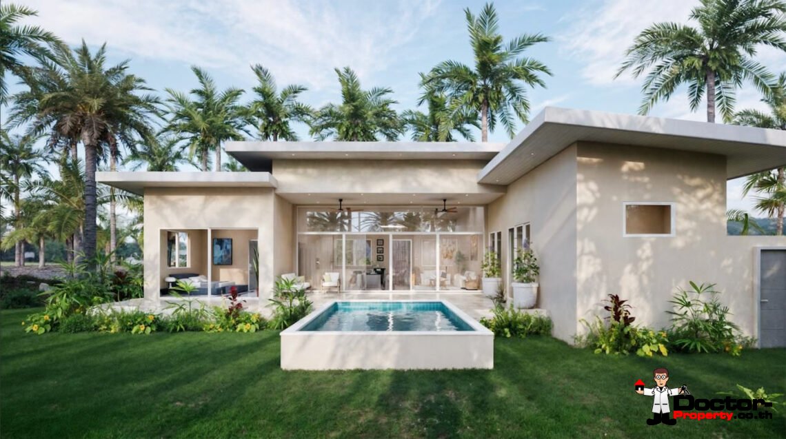Tropical 3 Bedroom Pool Villa in Bo Phut, Koh Samui – For Sale