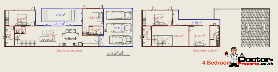 3–4 Bedroom, 2-Storey Private Pool Villa in Bo Phut – For Sale