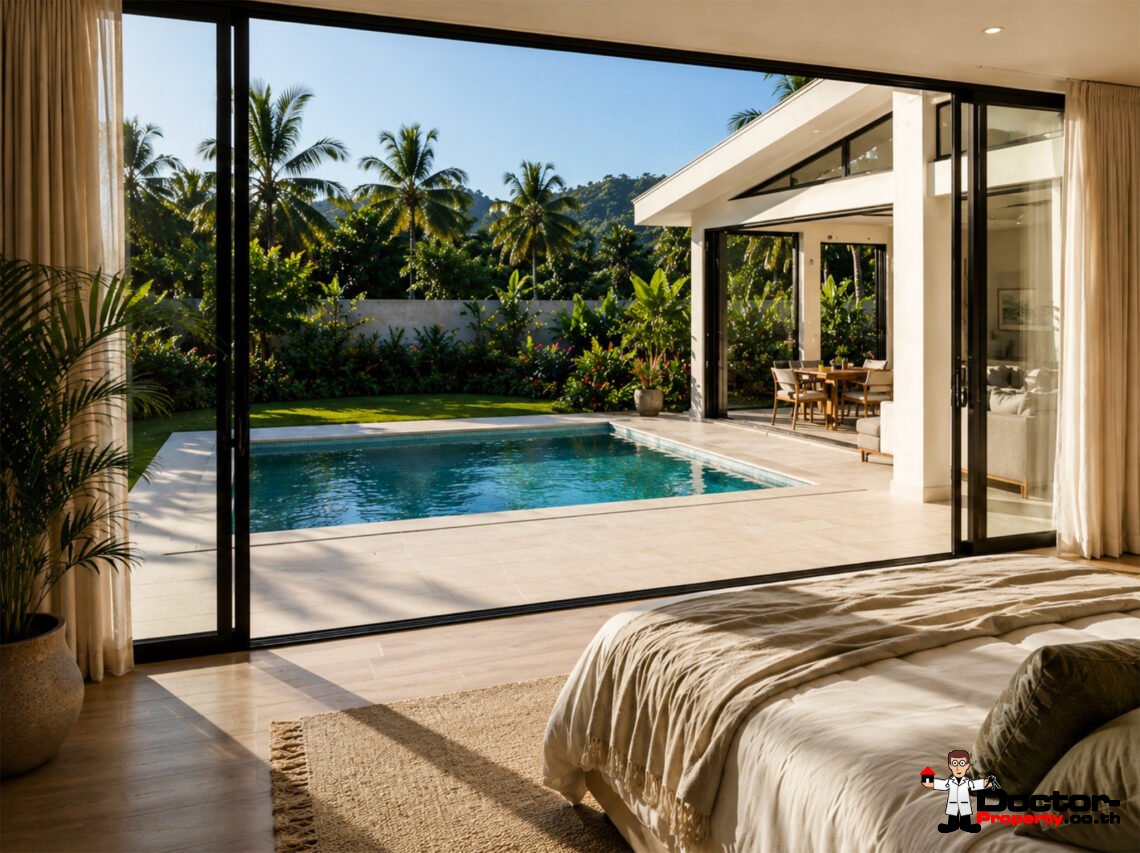 Modern 3 Bedroom Pool Villa in Na Mueang, Koh Samui – For Sale