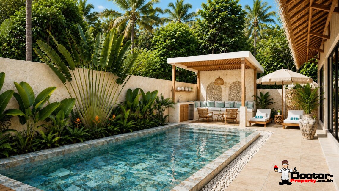 New 2 Bedroom Tropical Villa in Thong Krut, Koh Samui – For Sale