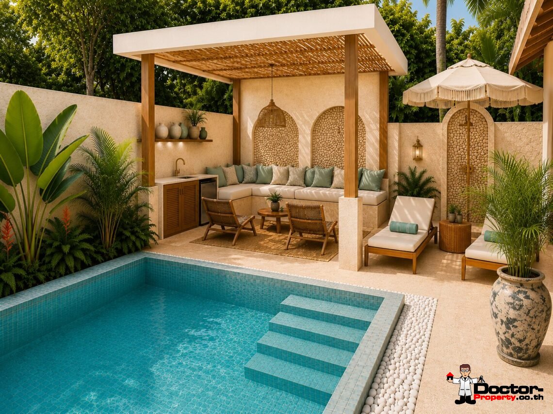New 2 Bedroom Tropical Villa in Thong Krut, Koh Samui – For Sale