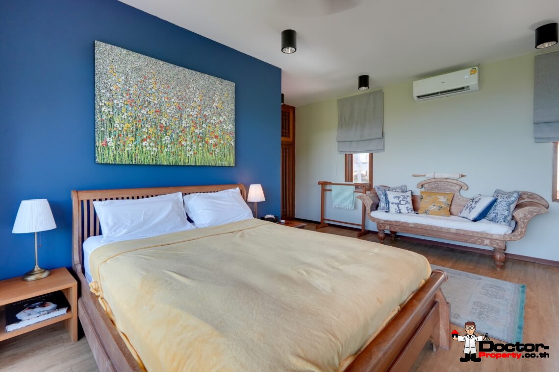 3 + 1 Bedroom Villa With Sea View in Taling Ngam, Koh Samui – For Sale