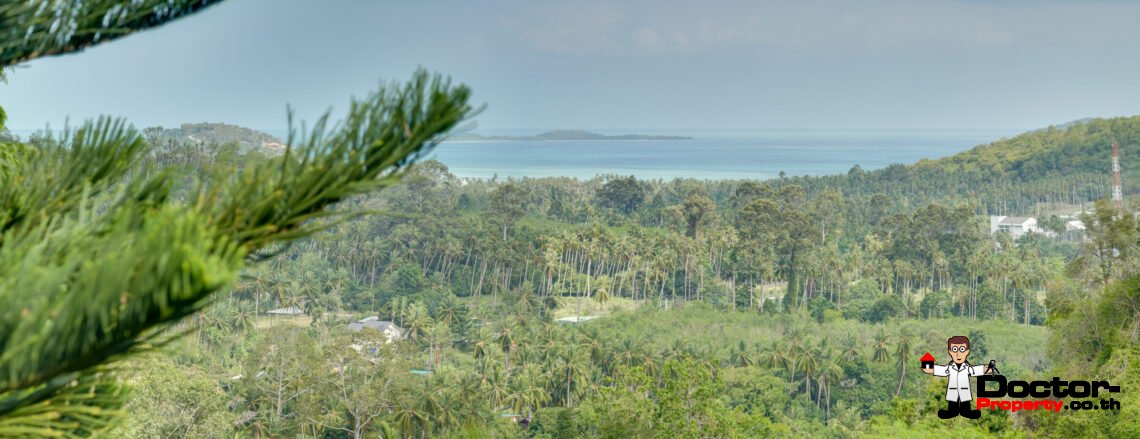 3 + 1 Bedroom Villa With Sea View in Taling Ngam, Koh Samui – For Sale