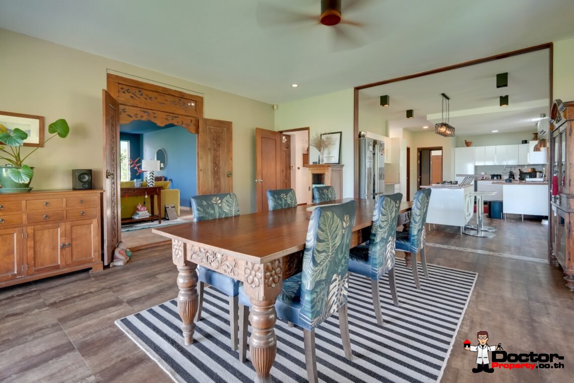 3 + 1 Bedroom Villa With Sea View in Taling Ngam, Koh Samui – For Sale