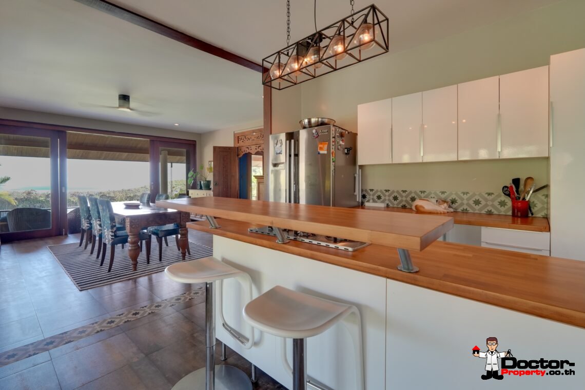 3 + 1 Bedroom Villa With Sea View in Taling Ngam, Koh Samui – For Sale