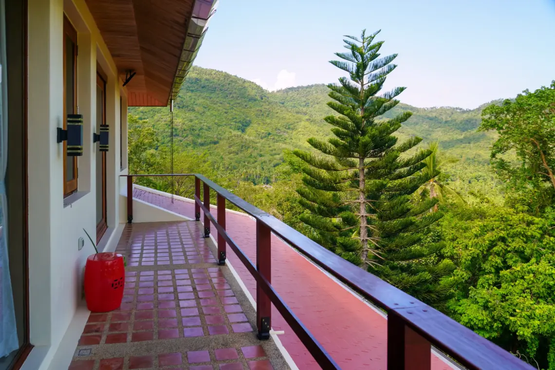 Balcony at the villa in Taling Ngam, Koh Samui