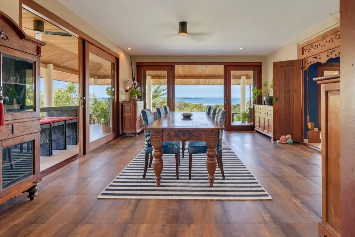Dining room at the villa in Taling Ngam, Koh Samui