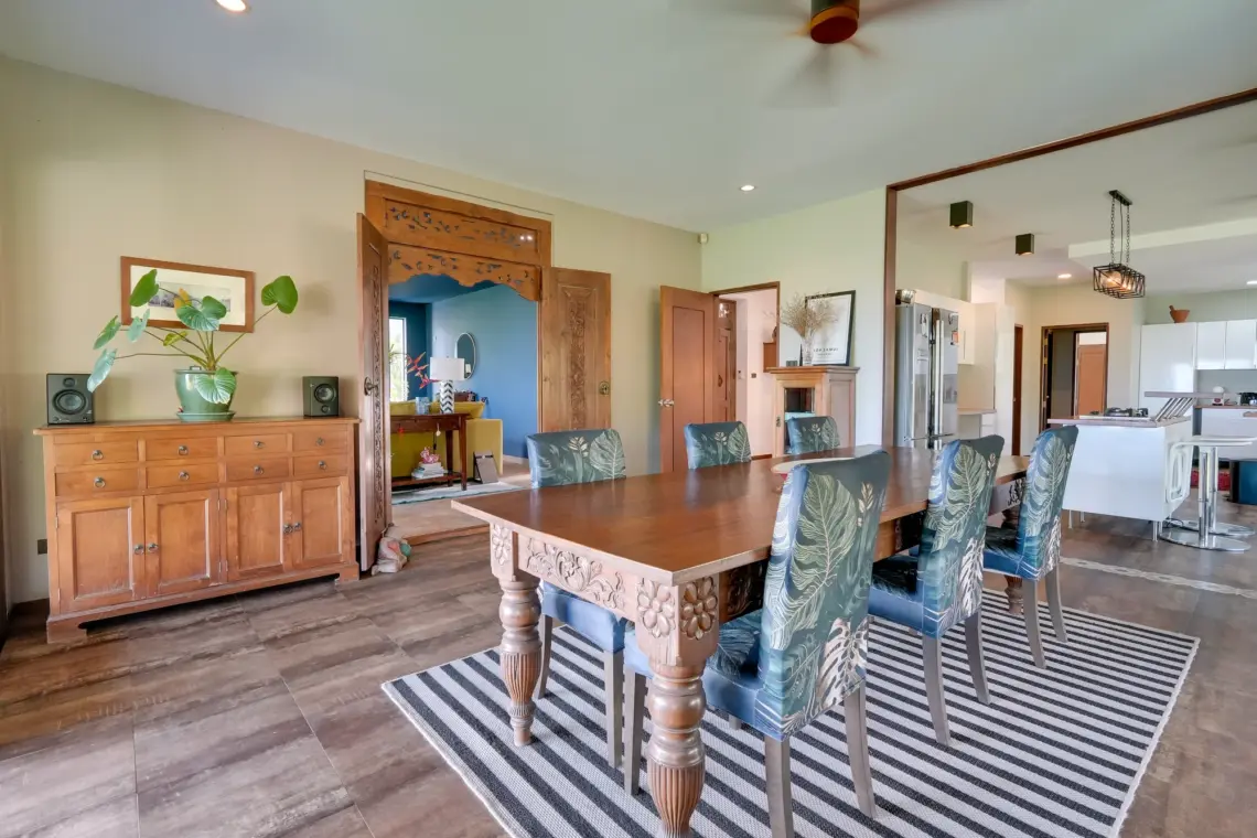 Dining room at the villa in Taling Ngam, Koh Samui