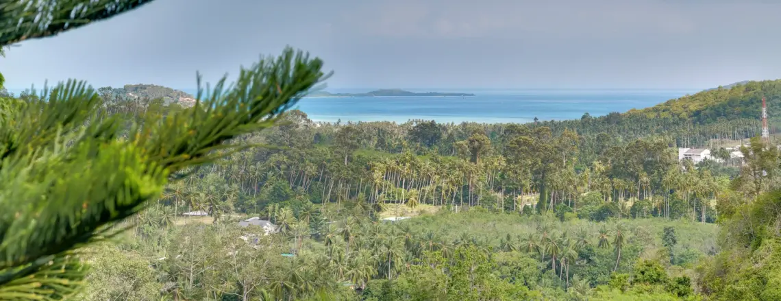 Panoramic sea view at the villa in Taling Ngam, Koh Samui