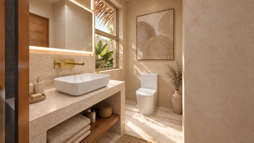 Bathroom at Eden Tropical 1 bedroom villa in Lipa Noi