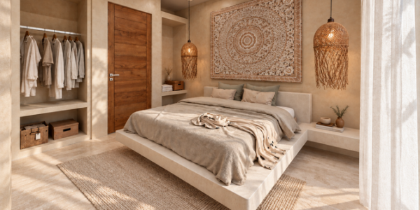 Bedroom at Eden Tropical 1 bedroom villa in Lipa Noi