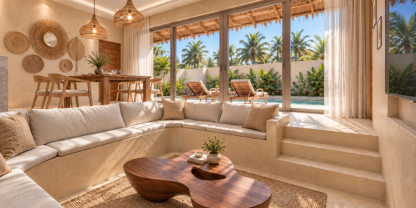 Living area at Eden Tropical 1 bedroom villa in Lipa Noi