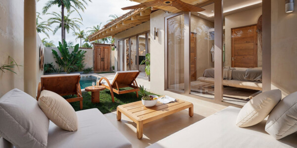 Outdoor lounge at Eden Tropical 1 bedroom villa in Lipa Noi