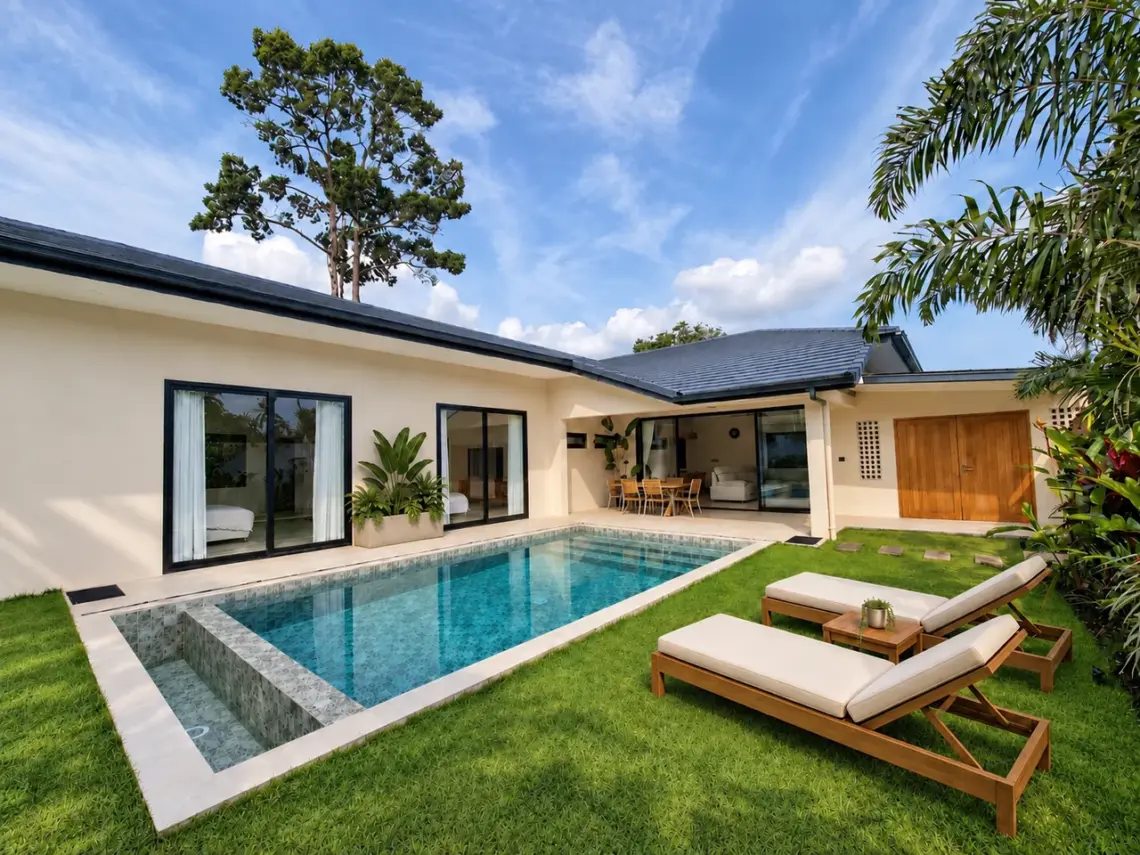 Modern Tropical 2–3 Bedroom Pool Villas in Na Mueang, Koh Samui – For Sale