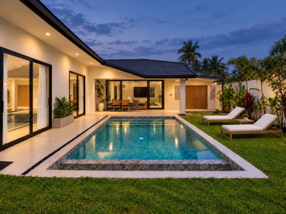 Modern Tropical 2–3 Bedroom Pool Villas in Na Mueang, Koh Samui – For Sale