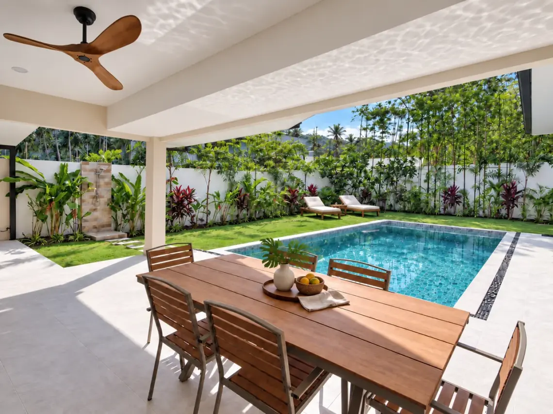 Modern Tropical 2–3 Bedroom Pool Villas in Na Mueang, Koh Samui – For Sale