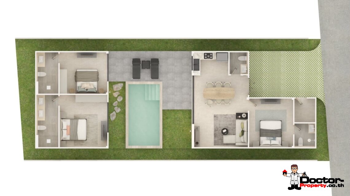 Modern 3-Bed Pool Villas in Bo Phut, Koh Samui – For Sale