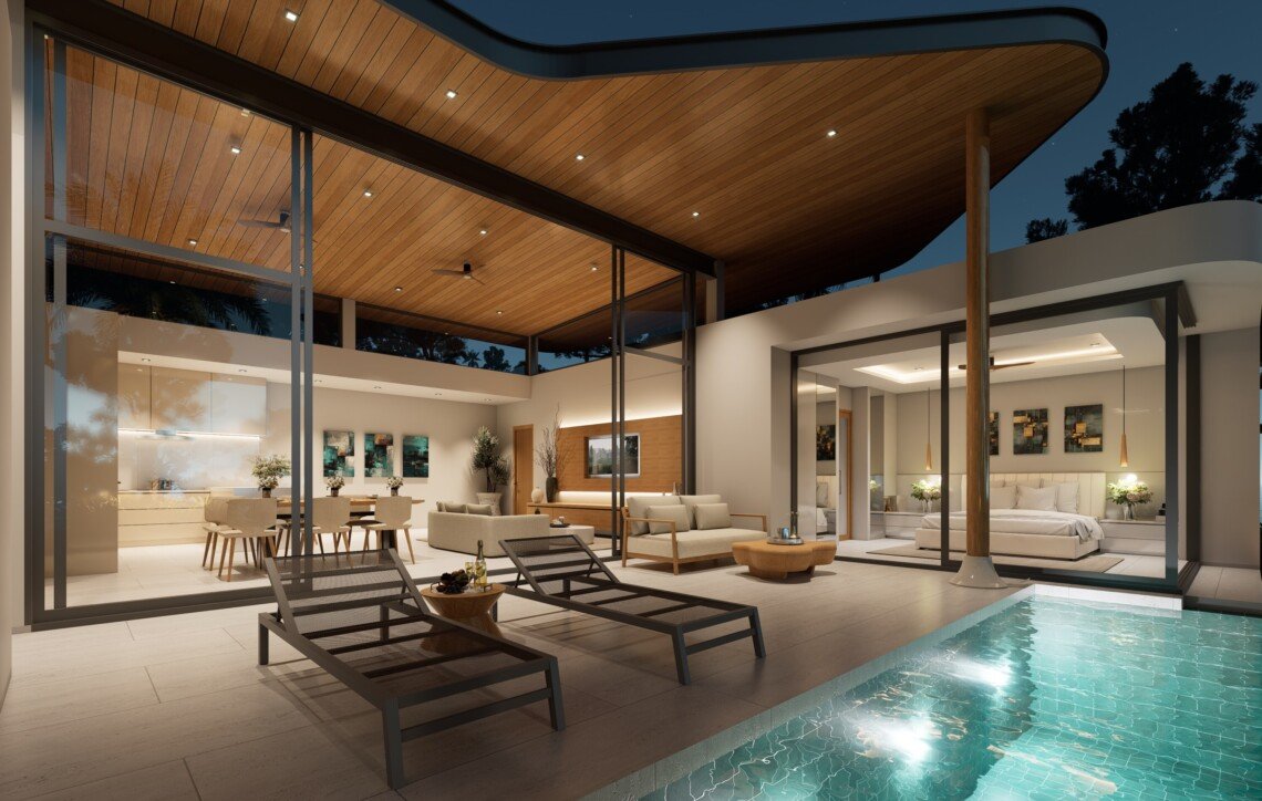 3 Bedroom Sea View Pool Villas for Sale in Plai Laem, Koh Samui