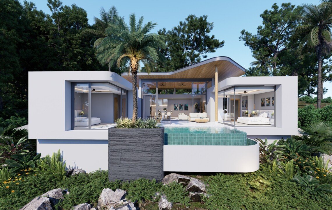 3 Bedroom Sea View Pool Villas for Sale in Plai Laem, Koh Samui