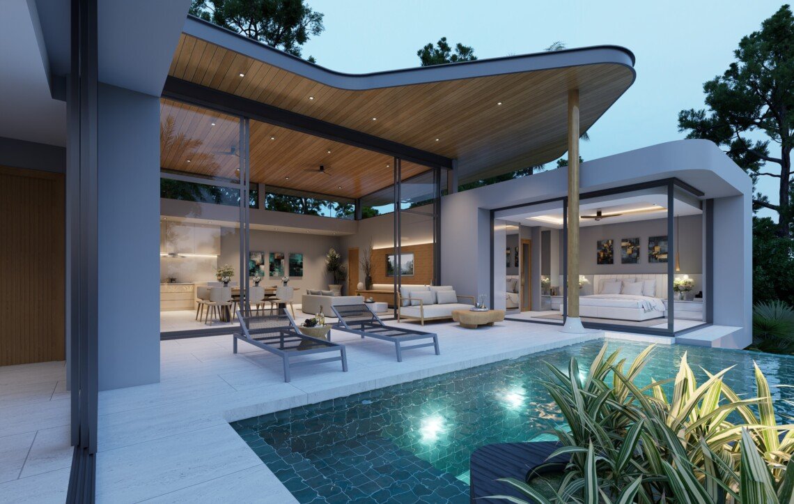 3 Bedroom Sea View Pool Villas for Sale in Plai Laem, Koh Samui