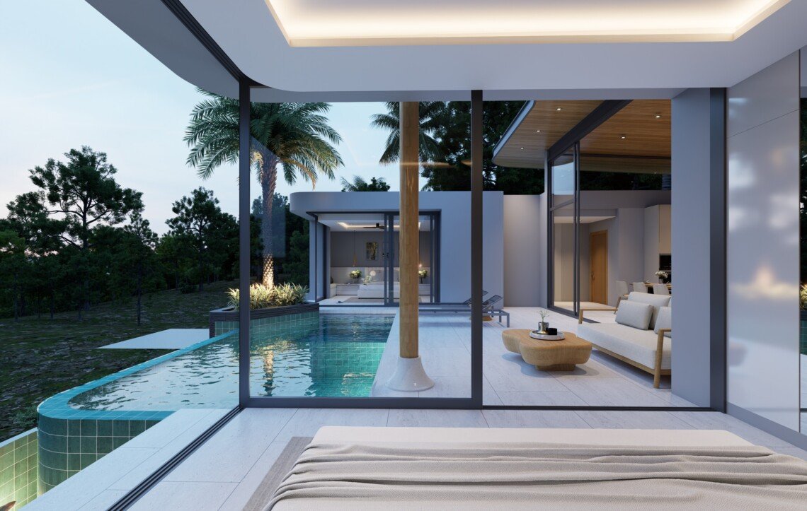 3 Bedroom Sea View Pool Villas for Sale in Plai Laem, Koh Samui