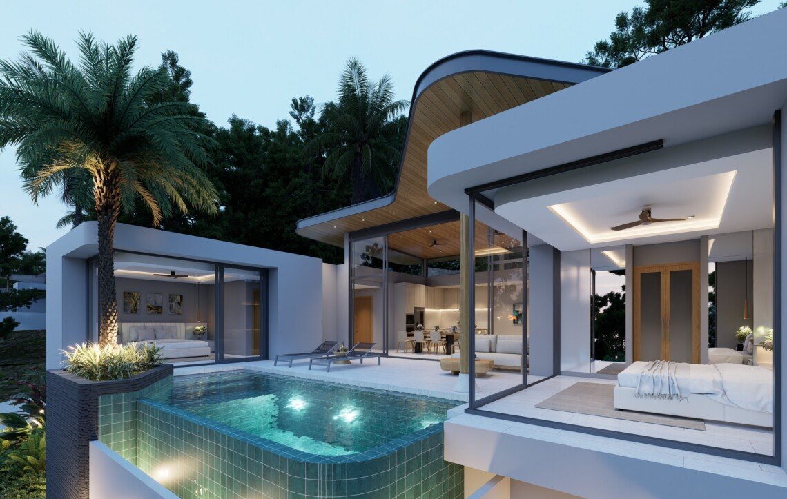 3 Bedroom Sea View Pool Villas for Sale in Plai Laem, Koh Samui