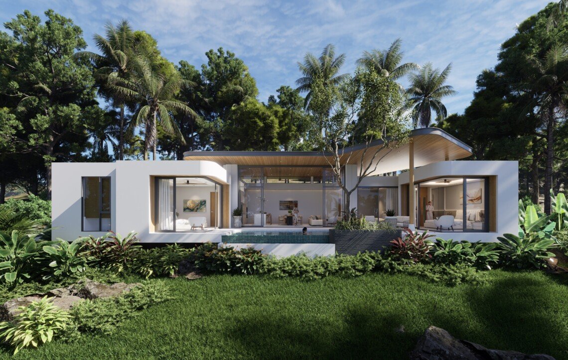 3 Bedroom Garden Pool Villas for Sale in Plai Laem, Koh Samui