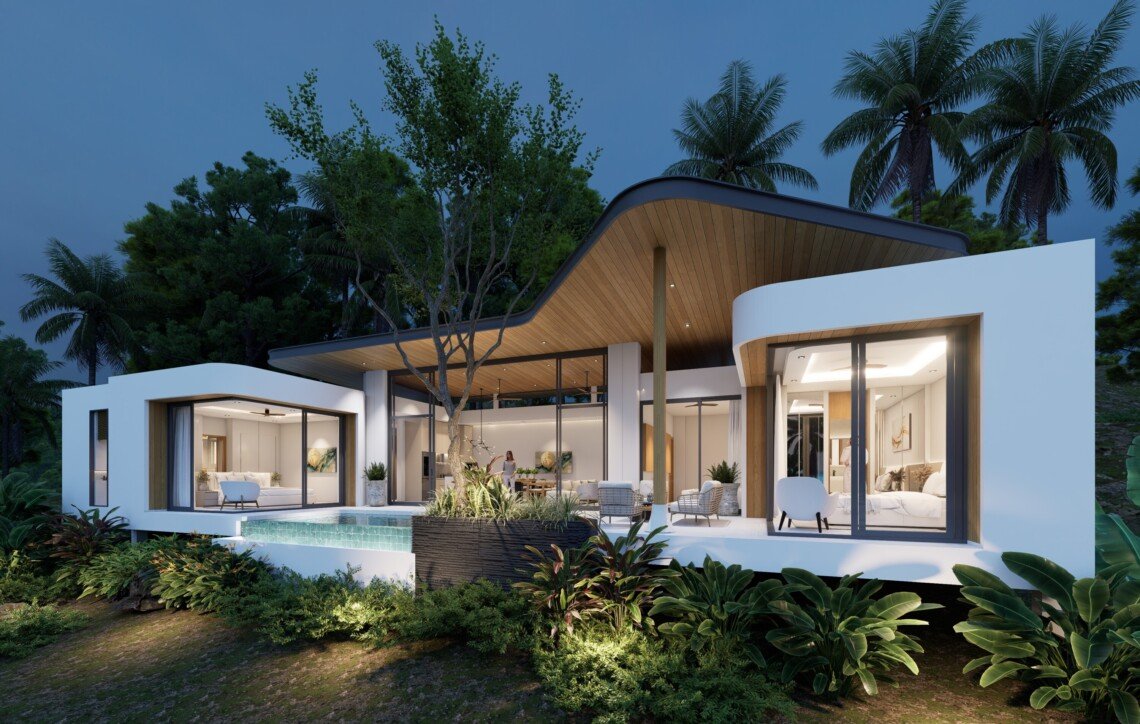 3 Bedroom Garden Pool Villas for Sale in Plai Laem, Koh Samui