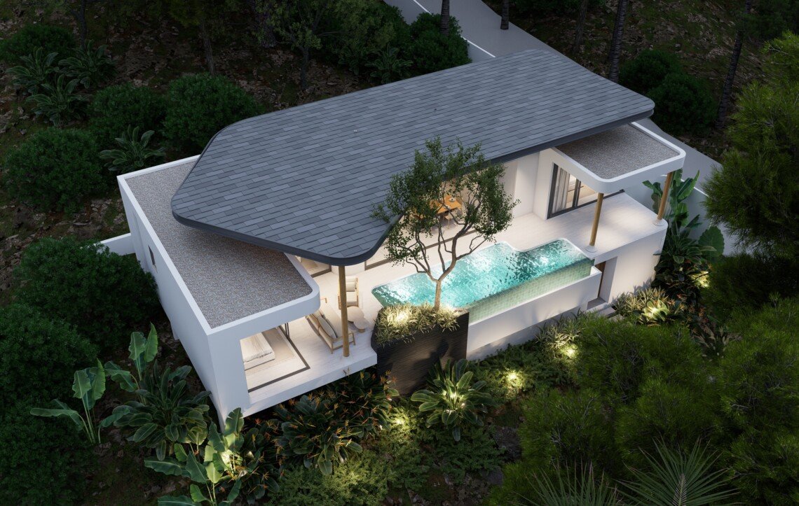 3 Bedroom Sea View Pool Villas for Sale in Plai Laem, Koh Samui
