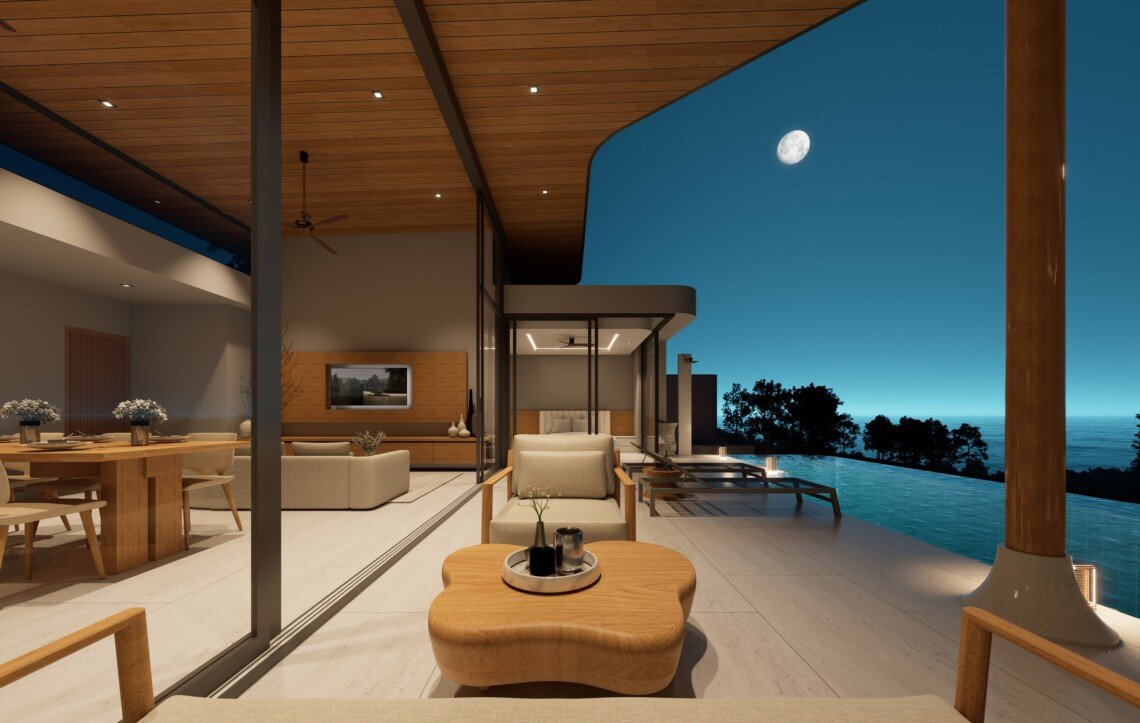 3 Bedroom Sea View Pool Villas for Sale in Plai Laem, Koh Samui