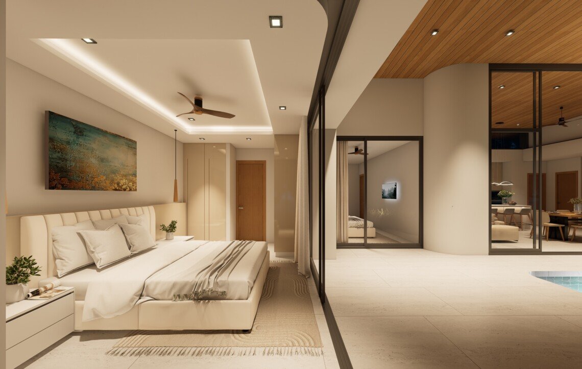 3 Bedroom Sea View Pool Villas for Sale in Plai Laem, Koh Samui