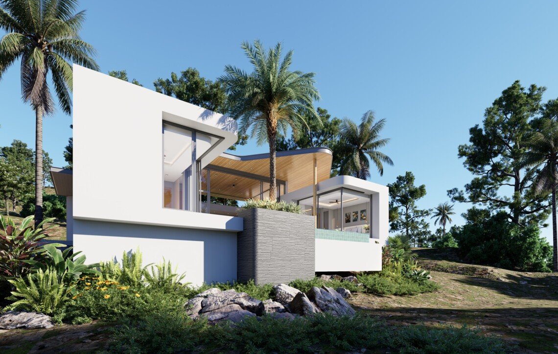 3 Bedroom Sea View Pool Villas for Sale in Plai Laem, Koh Samui