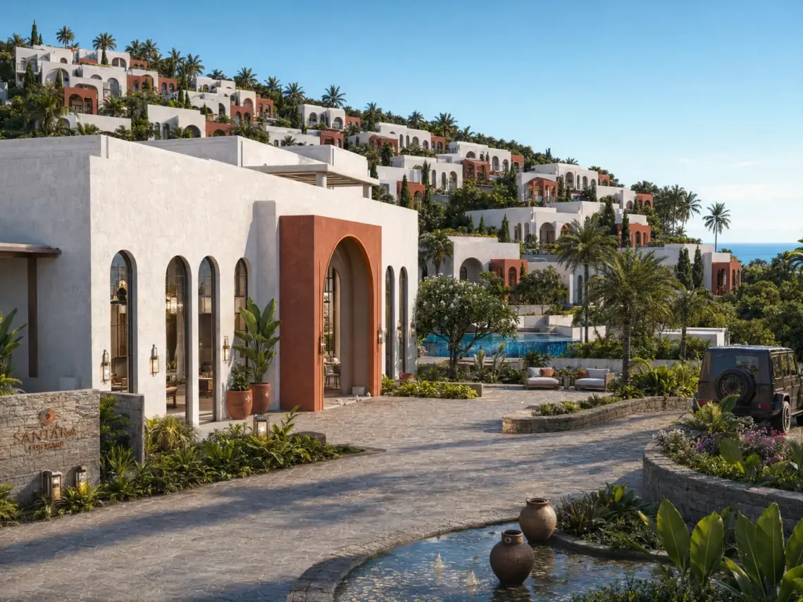 Estate Entrance in Chaweng Noi, Koh Samui — architectural render