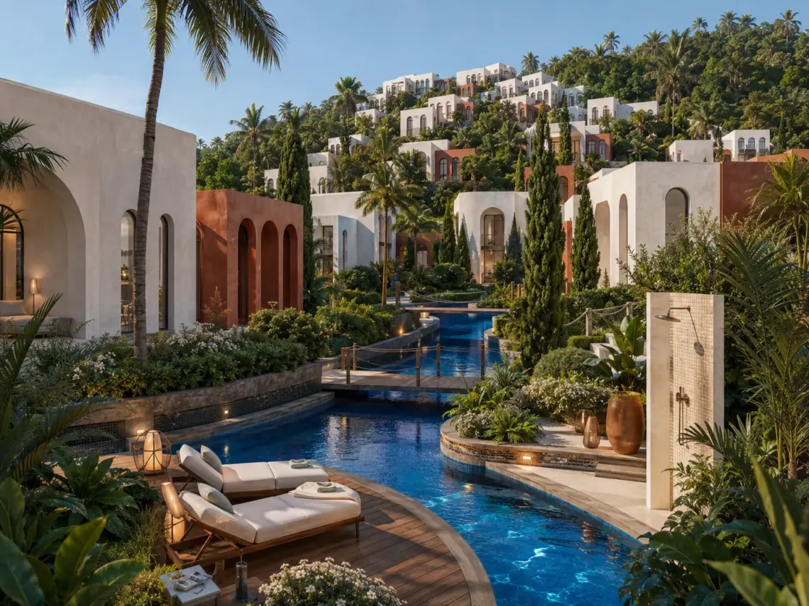 Shared Landscaping in Chaweng Noi, Koh Samui — architectural render