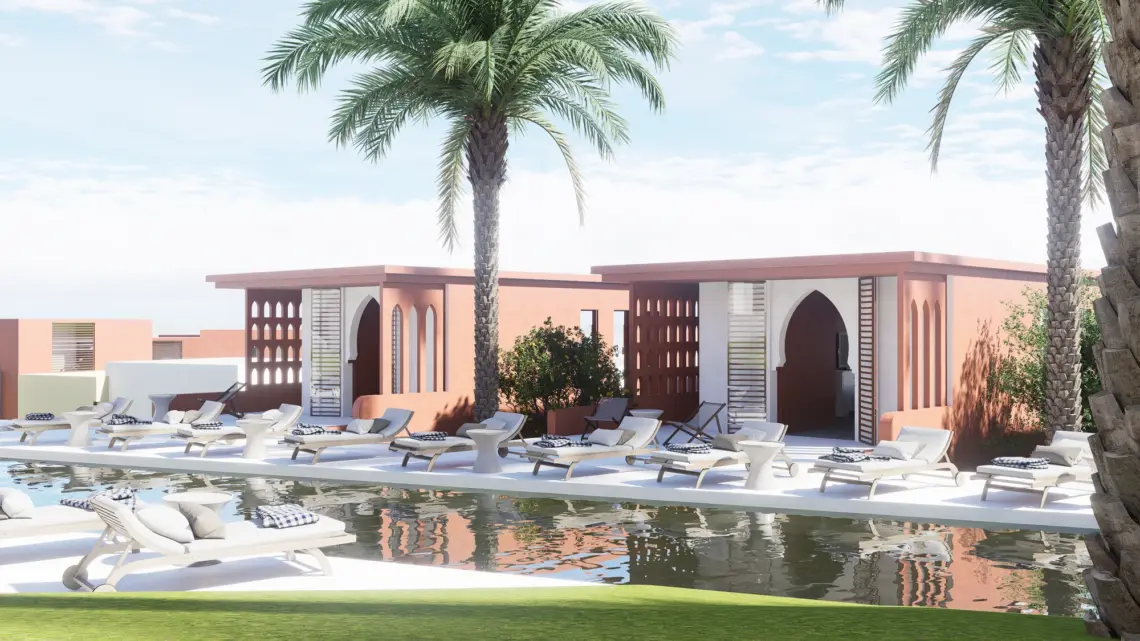 Shared Pool in Chaweng Noi, Koh Samui — architectural render