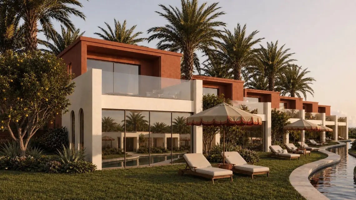 Type 2 Exterior Sunset in Chaweng Noi, Koh Samui — architectural render