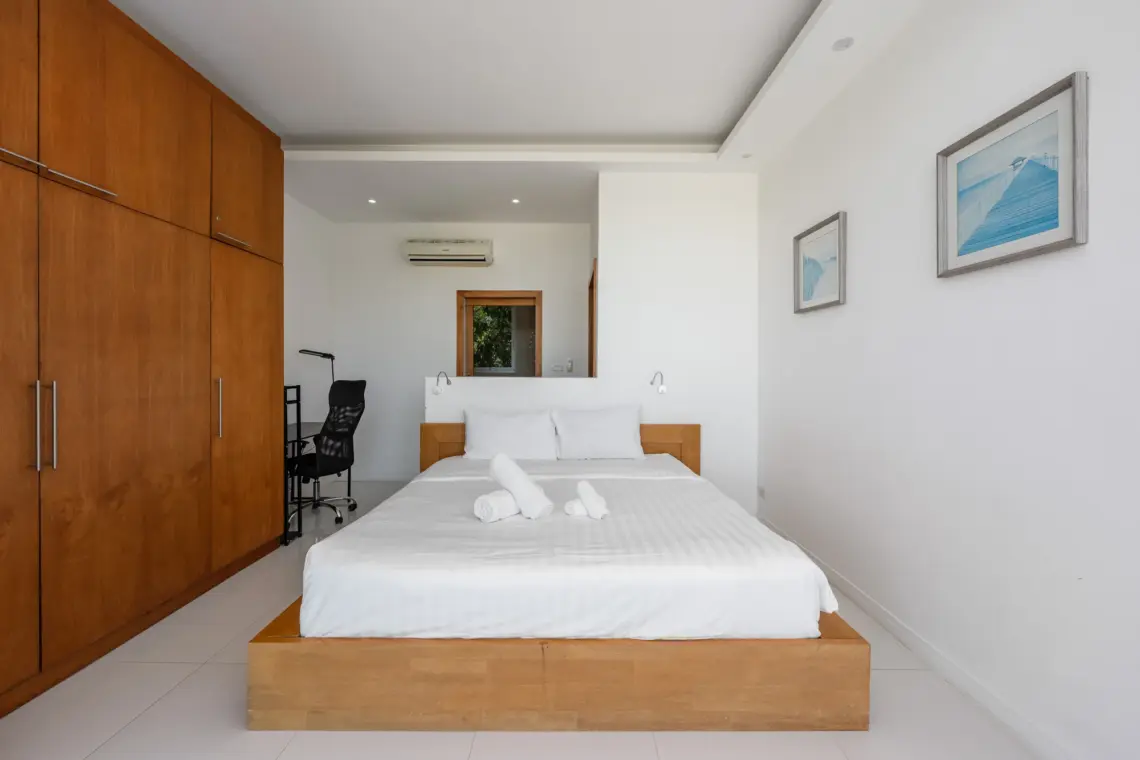 bedroom two in a garden pool villa in Lamai