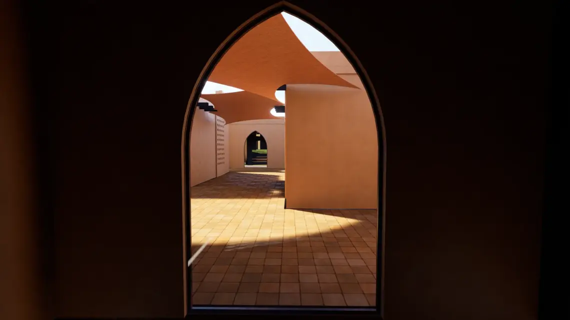 Architectural render of shared archway in Chaweng Noi, Koh Samui