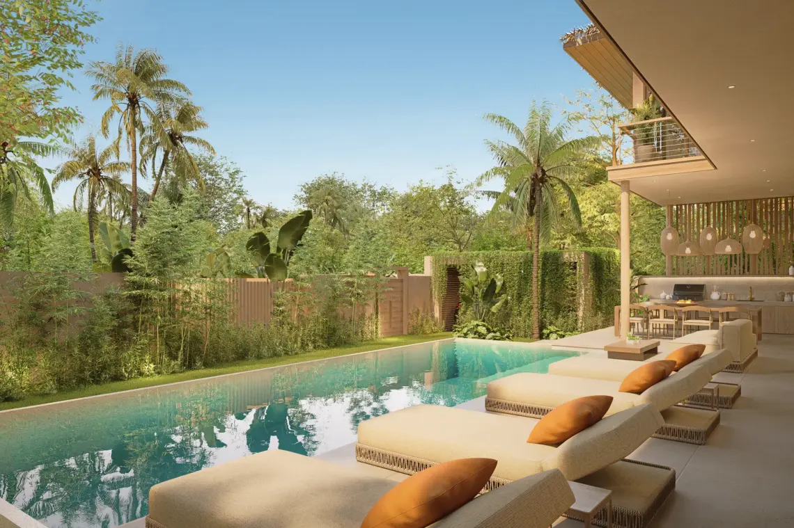 Five bedroom pool villa for sale in Maenam, Koh Samui — architectural rendering 02